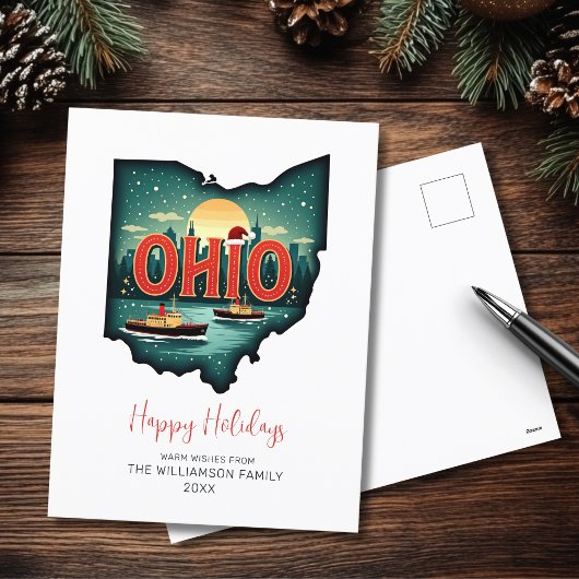Carte de Noël Ohio Joyeuses Vacances Appartement
