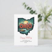 Carte de Noël Ohio Joyeuses Vacances Appartement (Debout devant)