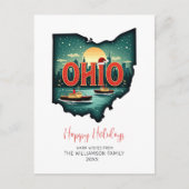 Carte de Noël Ohio Joyeuses Vacances Appartement (Devant)
