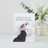 Carte de Noël Oiseau d'Hiver Dans la Neige (Debout devant)