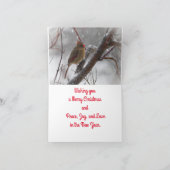 Carte de Noël Oiseaux dans la Neige (Intérieur)