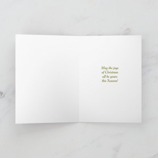 Carte de Noël orange ancienne (Intérieur)