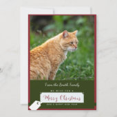 Carte de Noël Orange Chat (Devant)