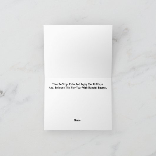 Carte de Noël Orange Construction (Intérieur)