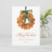Carte de Noël Orange Wreath (Debout devant)
