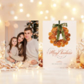 Carte de Noël Orange Wreath