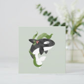 Carte de Noël Orca (Debout devant)