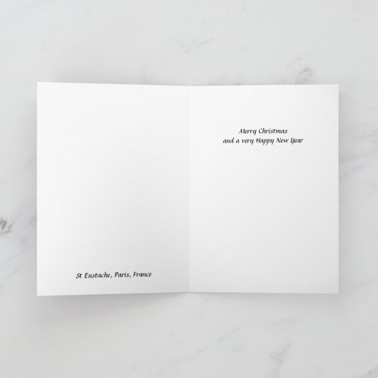 Carte de Noël orgue St Eustache (Intérieur)