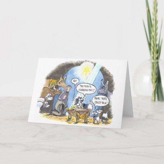 Carte de Noël orientée de chèvre (Devant)