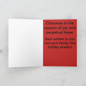 Carte de Noël orientée de golf avec Père Noël et (Intérieur)