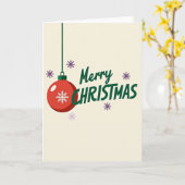 Carte de Noël Ornement (Fleur jaune)