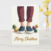Carte de Noël Ornement (Fleur jaune)