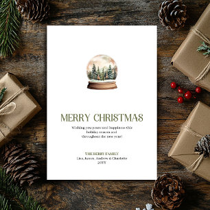 Carte de Noël Ornement Classique Doré Neutre