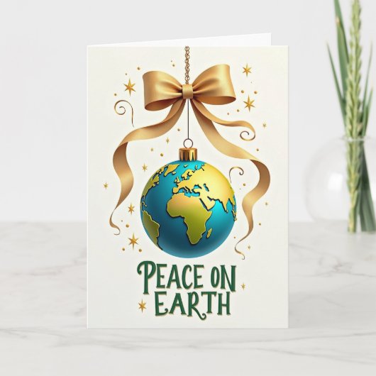 Carte de Noël Ornement Globe (Devant)