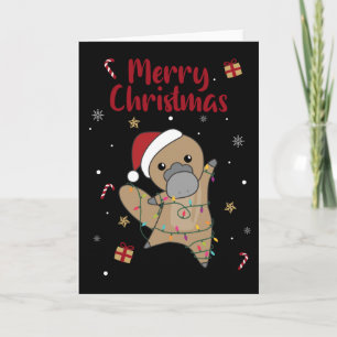carte de Noël ornithorynque Onglets Douces Animaux