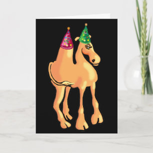 Carte de Noël ou invitation de chameau