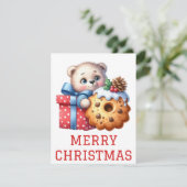 Carte de Noël Ourson Mignon (Debout devant)