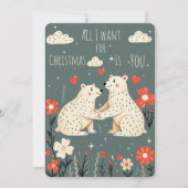 Carte de Noël Oursons Polaires Mignons (Devant)