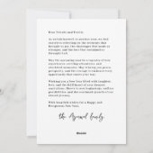 Carte de Noël Ovale classique moderne (Dos)