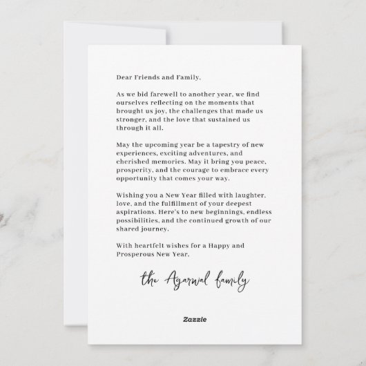 Carte de Noël Ovale classique moderne (Dos)