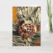 Carte de Noël Painted Snowy Pinecone (Devant)