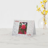 Carte de Noël Paix 2 (Fleur jaune)