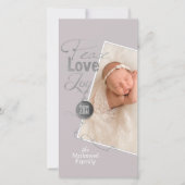 Carte de Noël Paix Amour Joie (Devant)