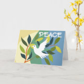 Carte de Noël Paix de Noël (Fleur jaune)