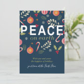 Carte de Noël Paix sur Terre (Debout devant)