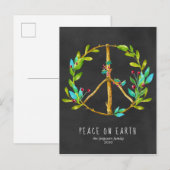 Carte de Noël | Paix sur Terre (Devant / Derrière)