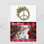 Carte de Noël Paix sur Terre (Devant / Derrière)