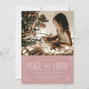 Carte de Noël Paix sur Terre avec étoiles