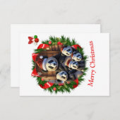 Carte de Noël Panda Bear (Devant / Derrière)