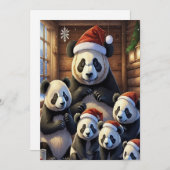 Carte de Noël Panda Bears (Devant / Derrière)
