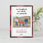 Carte de Noël pandémique, carte de Noël Zoom (Debout devant)