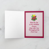 Carte de Noël Panier de fruits de vacances (Intérieur)