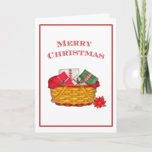 Carte de Noël Panier de vacances (Devant)