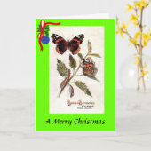 Carte de Noël - Papillon (Fleur jaune)