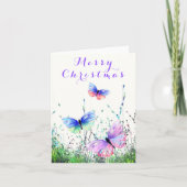 Carte de Noël Papillons Volants (Devant)