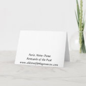 Carte de Noël - Paris, Notre-Dame (Dos)