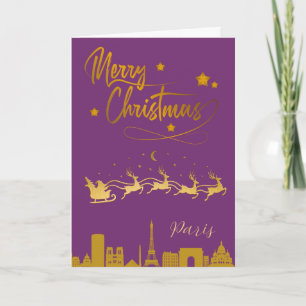 Carte de Noël Paris Skyline