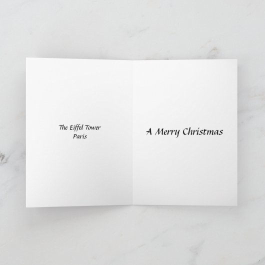 Carte de Noël - Paris, Tour Eiffel (Intérieur)