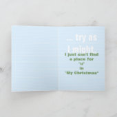 Carte de Noël "pas de place pour nous" (Intérieur)
