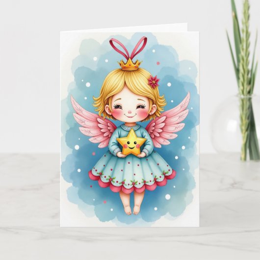 Carte de Noël Pastel Angel (Devant)