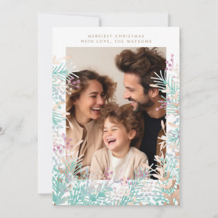 Carte de Noël Pastel Berries Frame