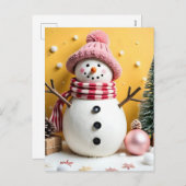 Carte de Noël Pastel - Carte de Vœux (Devant / Derrière)