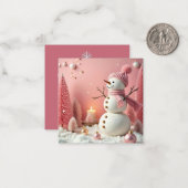 Carte de Noël Pastel - Carte Plate (Devant/Arrière en situation)