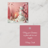 Carte de Noël Pastel - Carte Plate (Devant / Derrière)