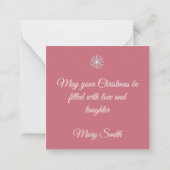 Carte de Noël Pastel - Carte Plate (Dos)