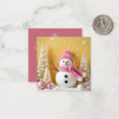 Carte de Noël Pastel - Carte Plate (Devant/Arrière en situation)